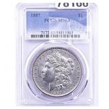 1887 Morgan Silver Dollar PCGS MS63