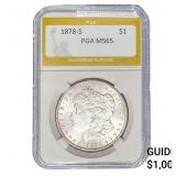 1878-S Morgan Silver Dollar PGA MS65