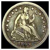 1845 Seated Liberty Silver Half Dime ABOUT UNCIRCU