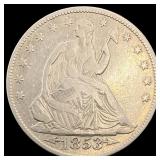 1853 Arrows Seated Liberty Half Dollar LIGHTLY CIR