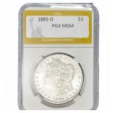 1885-O Morgan Silver Dollar PGA MS64