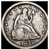 1875-S Silver Twenty Cents ABOUT UNCIRCULATED