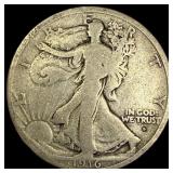 1916-D Silver Walking Liberty Half Dollar NICELY C