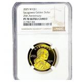 2025-W 1/2oz Gold Sacagawea Dollar NGC PF70 UC