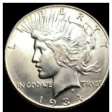 1934-S Silver Peace Dollar