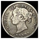 1872 Canada Silver 10 Cents LIGHTLY CIRCULATED