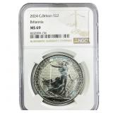 2024 Great Britain 1oz Silver Â£2 Britannia NGC MS