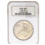 1923 Silver Peace Dollar NGC MS64