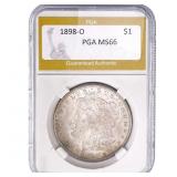 1898-O Morgan Silver Dollar PGA MS66