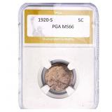 1920-S Buffalo Nickel PGA MS66