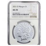 2021-D Morgan Silver Dollar NGC MS70