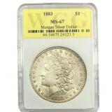 1883 Morgan Silver Dollar WCG MS67
