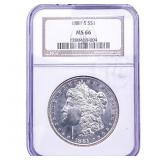 1881-S Morgan Silver Dollar NGC MS66