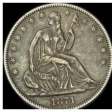 1871 Seated Liberty Half Dollar CLOSELY  UNCIRCUL
