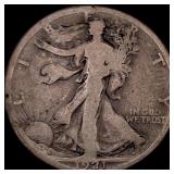 1921-S Silver Walking Liberty Half Dollar  NICELY