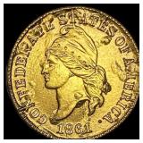 1861 Confederate States of America 1 Cent HIGH GRA
