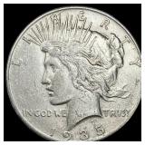 1935 Silver Peace Dollar NEARLY UNCIRCULATED