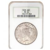 1923 Silver Peace Dollar NGC MS64