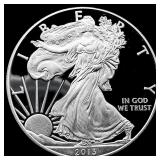 2013-W Silver American Eagle Proof $1 GEM PROOF