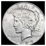 1934 Peace Silver Dollar NEARLY UNCIRCULATED