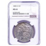 1883-O Morgan Silver Dollar NGC MS61