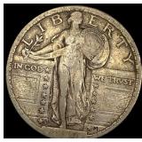 1927-S Silver Standing Liberty Quarter  LIGHTLY C