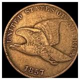 1857 Flying Eagle Cent NEARLY UNCIRCULATED