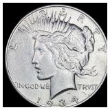 1934 Silver Peace Dollar CLOSELY UNCIRCULATED