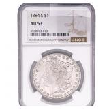 1884-S Morgan Silver Dollar NGC AU53
