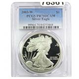 2003-W Silver Eagle PCGS PR70 DCAM