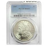 1897 Morgan Silver Dollar PCGS MS64