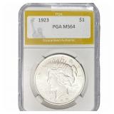 1923 Silver Peace Dollar PGA MS64