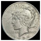 1934 Silver Peace Dollar NEARLY UNCIRCULATED