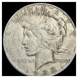 1935 Silver Peace Dollar NEARLY UNCIRCULATED