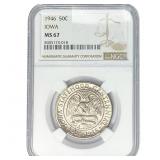 1946 Iowa Half Dollar NGC MS67