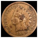 1909-S Indian Head Cent LIGHTLY CIRCULATED