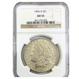1896-O Morgan Silver Dollar NGC AU55