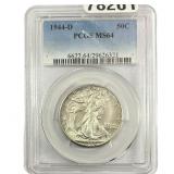 1944-D Walking Liberty Half Dollar PCGS MS64