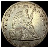 1871 Silver Dollar NEARLY UNCIRCULATED