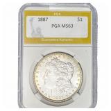 1887 Morgan Silver Dollar PGA MS63
