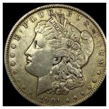 1901 Silver Morgan Dollar   NEARLY  UNCIRCULATED