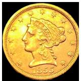 1855 $2.50 Gold Quarter Eagle