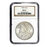 1889-S Morgan Silver Dollar NGC MS61