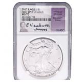 2017 Silver Eagle NGC MS70 First Day of Issue