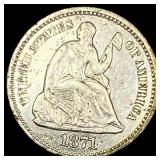 1871 Seated Liberty Half Dime HIGH GRADE