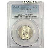1952-S Washington Silver Quarter PCGS MS66