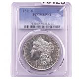 1881-S Morgan Silver Dollar PCGS MS64