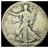 1921 Silver Walking Liberty Half Dollar  NICELY C
