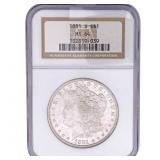 1881-S Morgan Silver Dollar NGC MS64