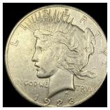1928 Silver Peace Dollar NEARLY UNCIRCULATED